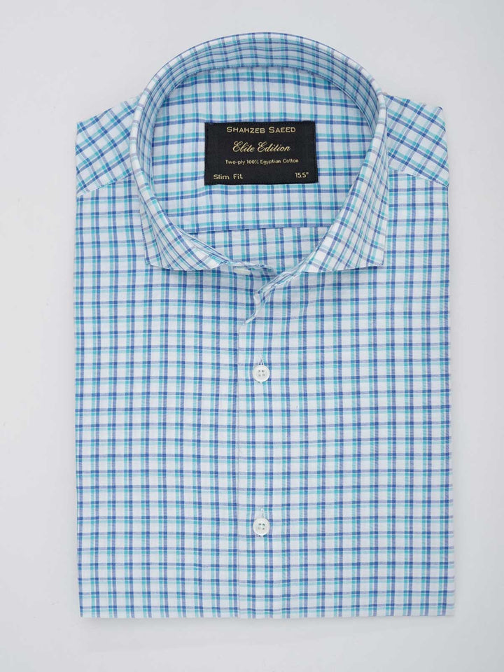 Multi Color Checkered, Elite Edition, Cutaway Collar Men’s Formal Shirt (FS-026)