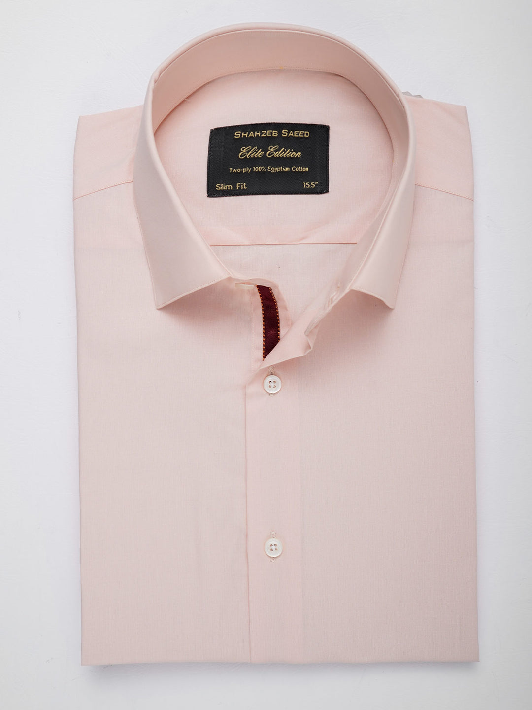 Peach Plain, Elite Edition, French Collar Men’s Formal Shirt (FS-003)