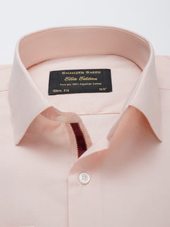 Peach Plain, Elite Edition, French Collar Men’s Formal Shirt (FS-003)