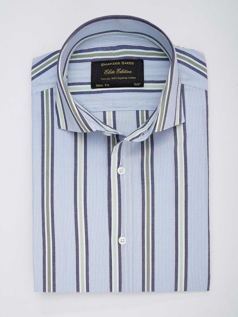 Multi Color Striped, Elite Edition, Cutaway Collar Men’s Formal Shirt (FS-030)