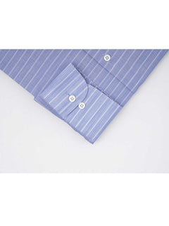 Blue & White Striped, Elite Edition, Cutaway Collar Men’s Formal Shirt (FS-031)