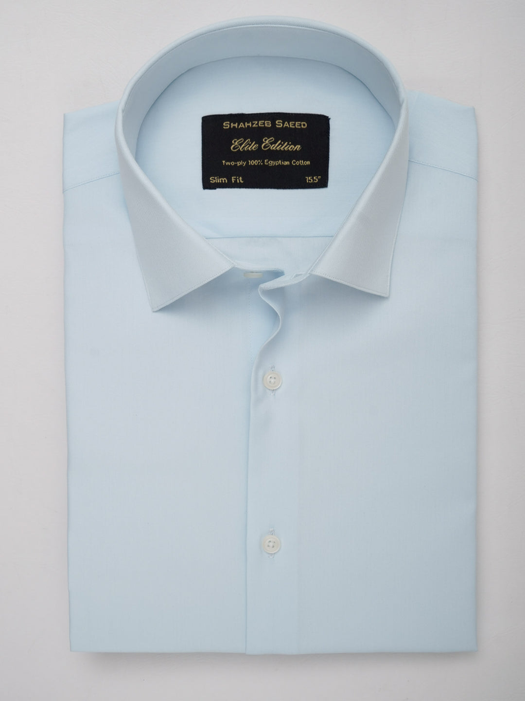 Sky Blue Self, Elite Edition, French Collar Men’s Formal Shirt (FS-084)