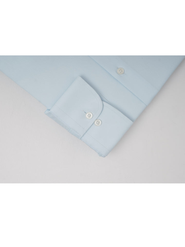 Sky Blue Self, Elite Edition, French Collar Men’s Formal Shirt (FS-084)