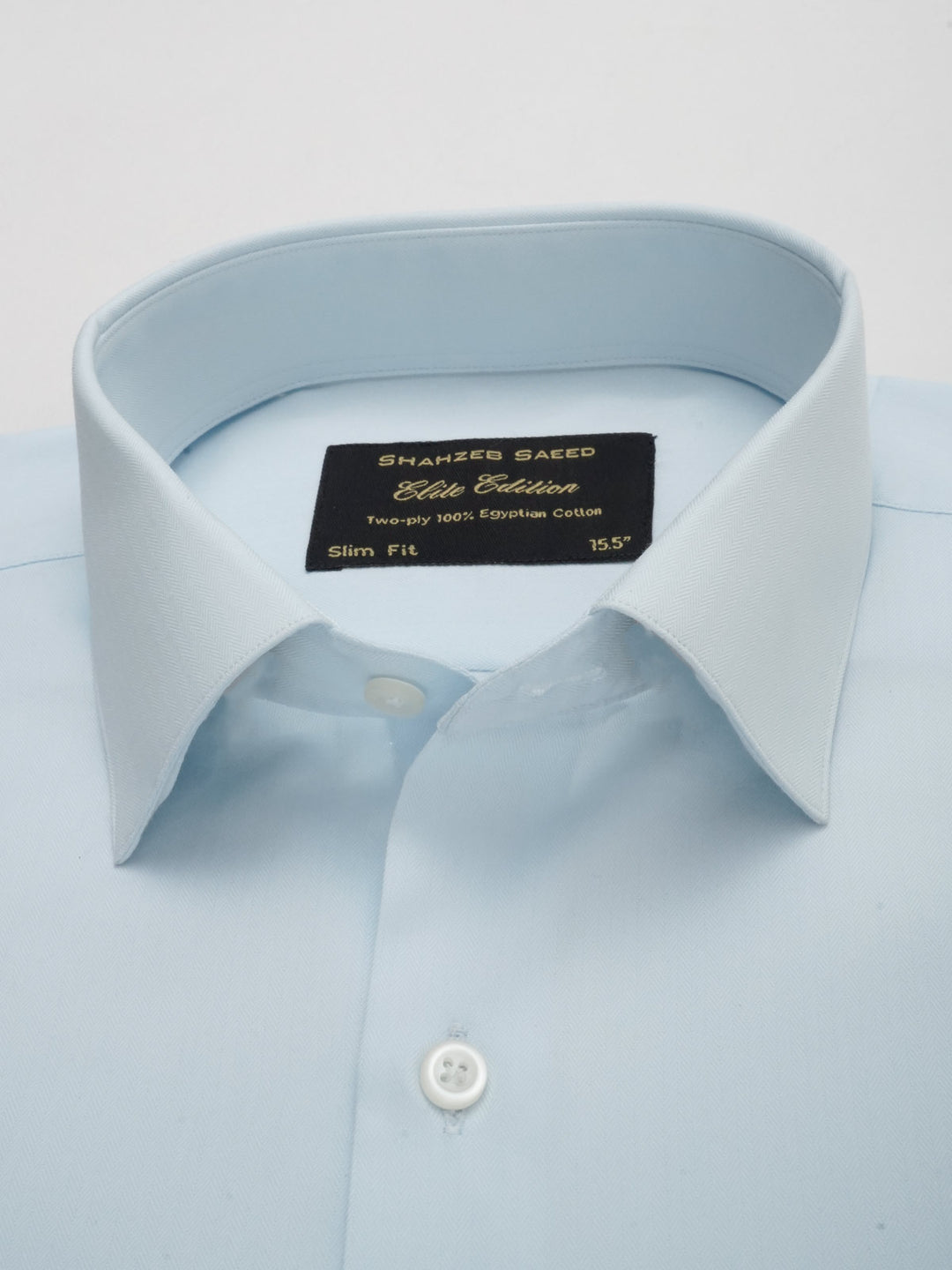 Sky Blue Self, Elite Edition, French Collar Men’s Formal Shirt (FS-084)