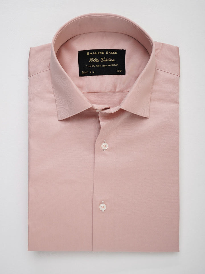 Peach Plain, Elite Edition, French Collar Men’s Formal Shirt (FS-90)