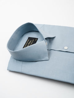 Light Blue Self, Elite Edition, French Collar Men’s Formal Shirt (FS-091)