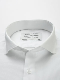 White Self Striped, Executive Series, Cutaway Collar Men’s Formal Shirt (FS-102)