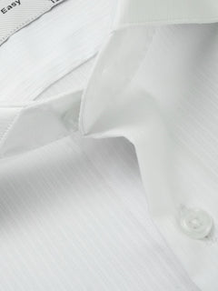 White Self Striped, Executive Series, Cutaway Collar Men’s Formal Shirt (FS-102)