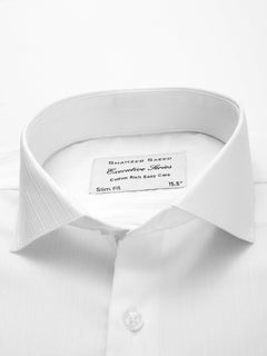 White Self Striped, Executive Series, Cutaway Collar Men’s Formal Shirt (FS-103)