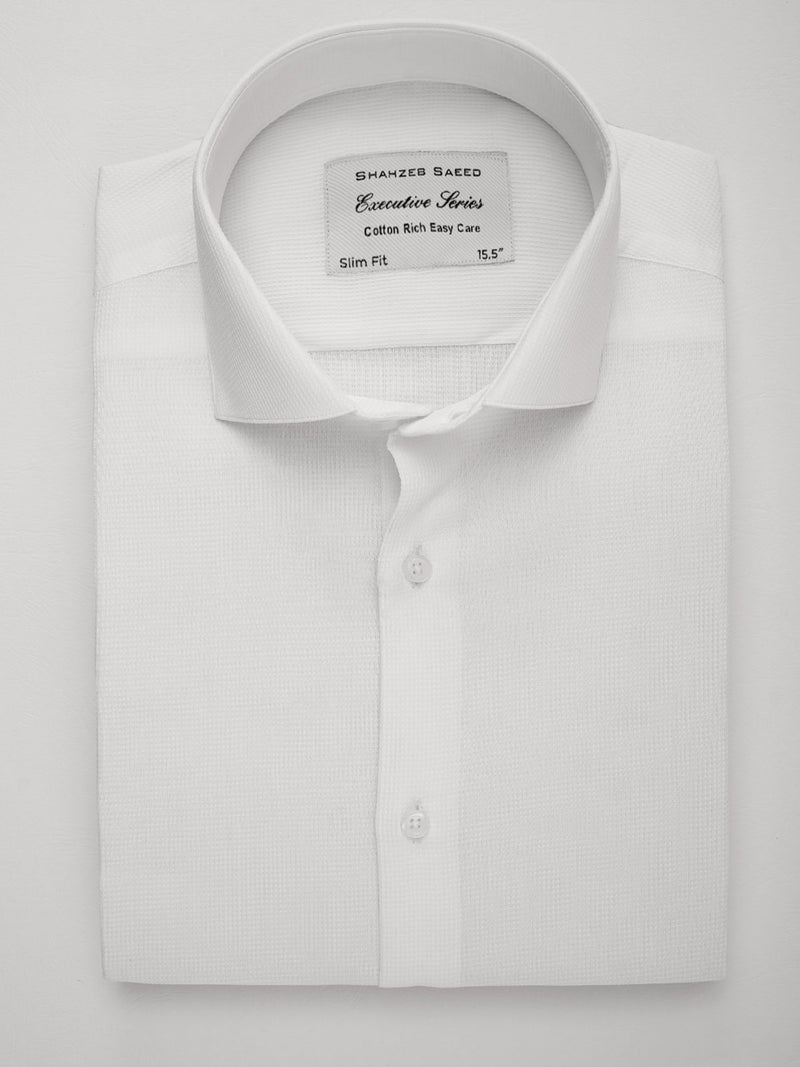 White Self, Executive Series, Cutaway Collar Men’s Formal Shirt (FS-105)