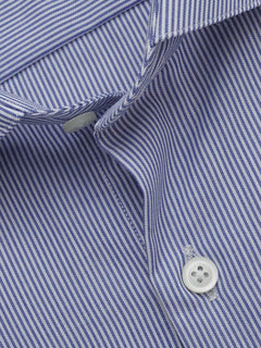 White & Blue Striped, Executive Series, Cutaway Collar Men’s Formal Shirt (FS-125)