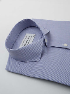 White & Blue Striped, Executive Series, Cutaway Collar Men’s Formal Shirt (FS-125)