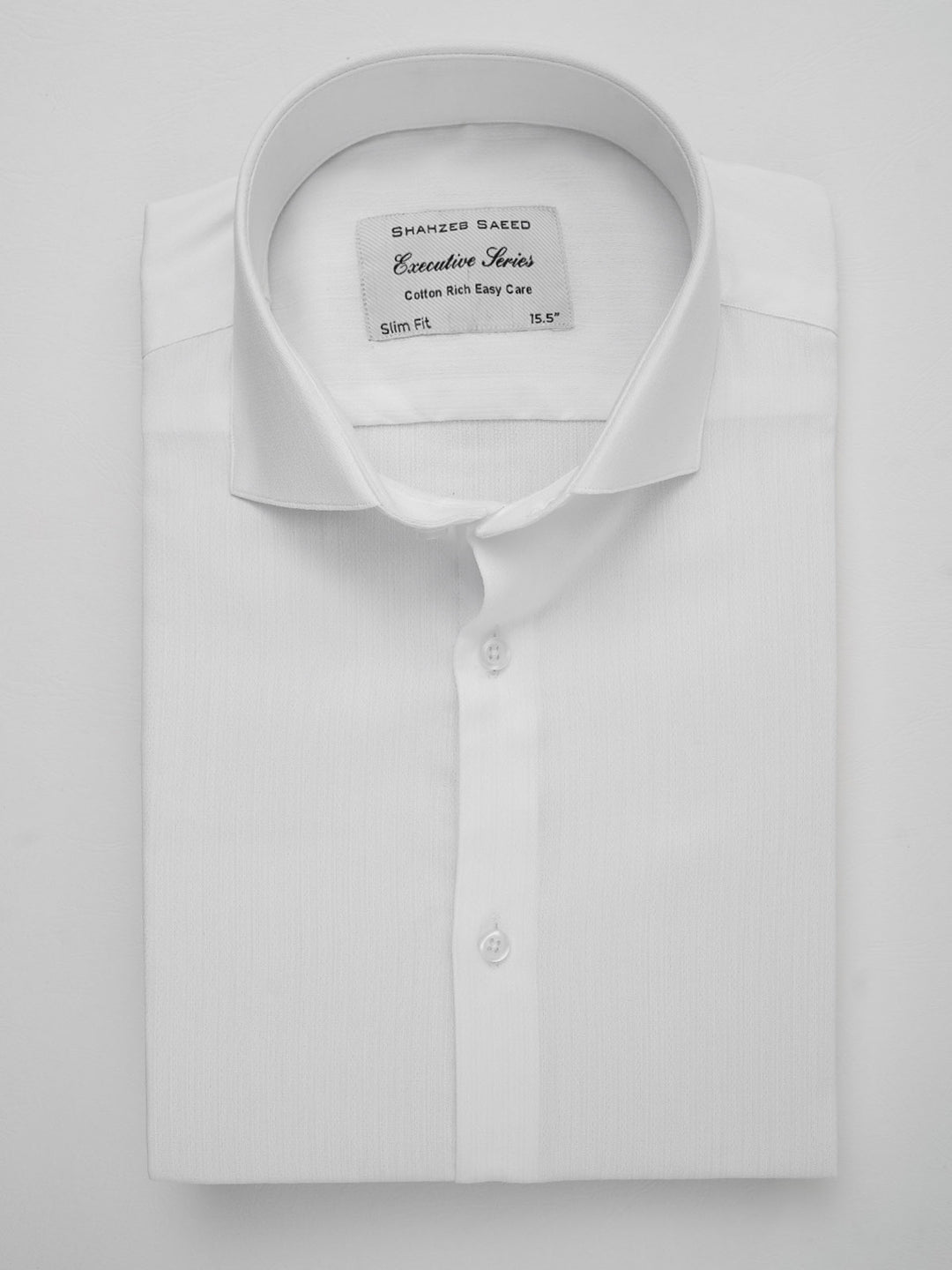 White Self Striped, Executive Series, Cutaway Collar Men’s Formal Shirt (FS-130)