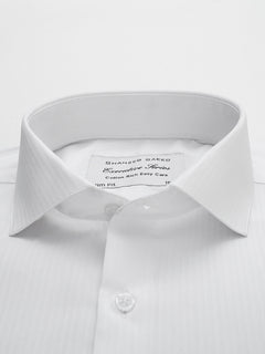 White Self Striped, Executive Series, Cutaway Collar Men’s Formal Shirt (FS-132)