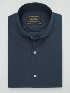 Navy Blue Self, Elite Edition, Cutaway Collar Men’s Formal Shirt (FS-135)