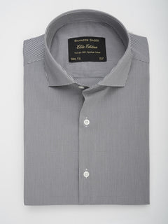 Dark Grey Micro Checkered, Elite Edition, Cutaway Collar Men’s Formal Shirt (FS-142)