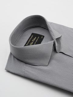 Dark Grey Micro Checkered, Elite Edition, Cutaway Collar Men’s Formal Shirt (FS-142)