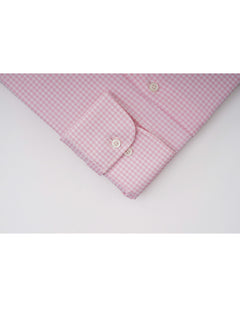 Light Pink Checkered, Elite Edition, Cutaway Collar Men’s Formal Shirt (FS-149)