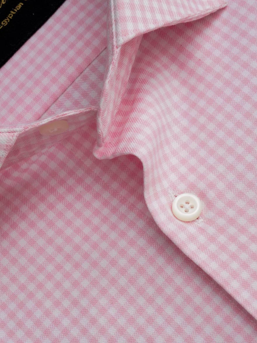 Light Pink Checkered, Elite Edition, Cutaway Collar Men’s Formal Shirt (FS-149)