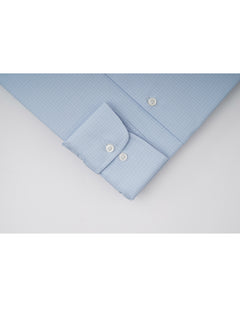 Light Blue Self Checkered, Elite Edition, Cutaway Collar Men’s Formal Shirt (FS-155)