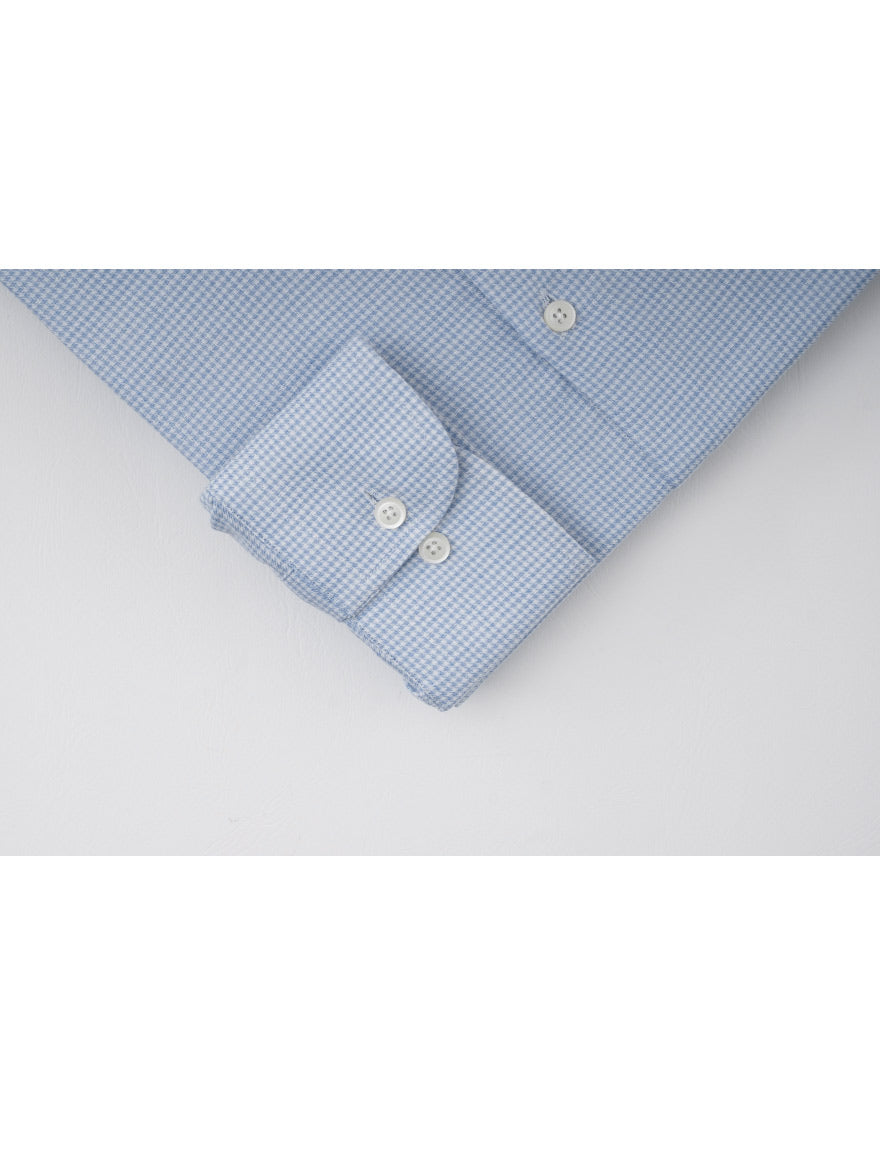 Light Blue Self, Elite Edition, Cutaway Collar Men’s Formal Shirt (FS-158)