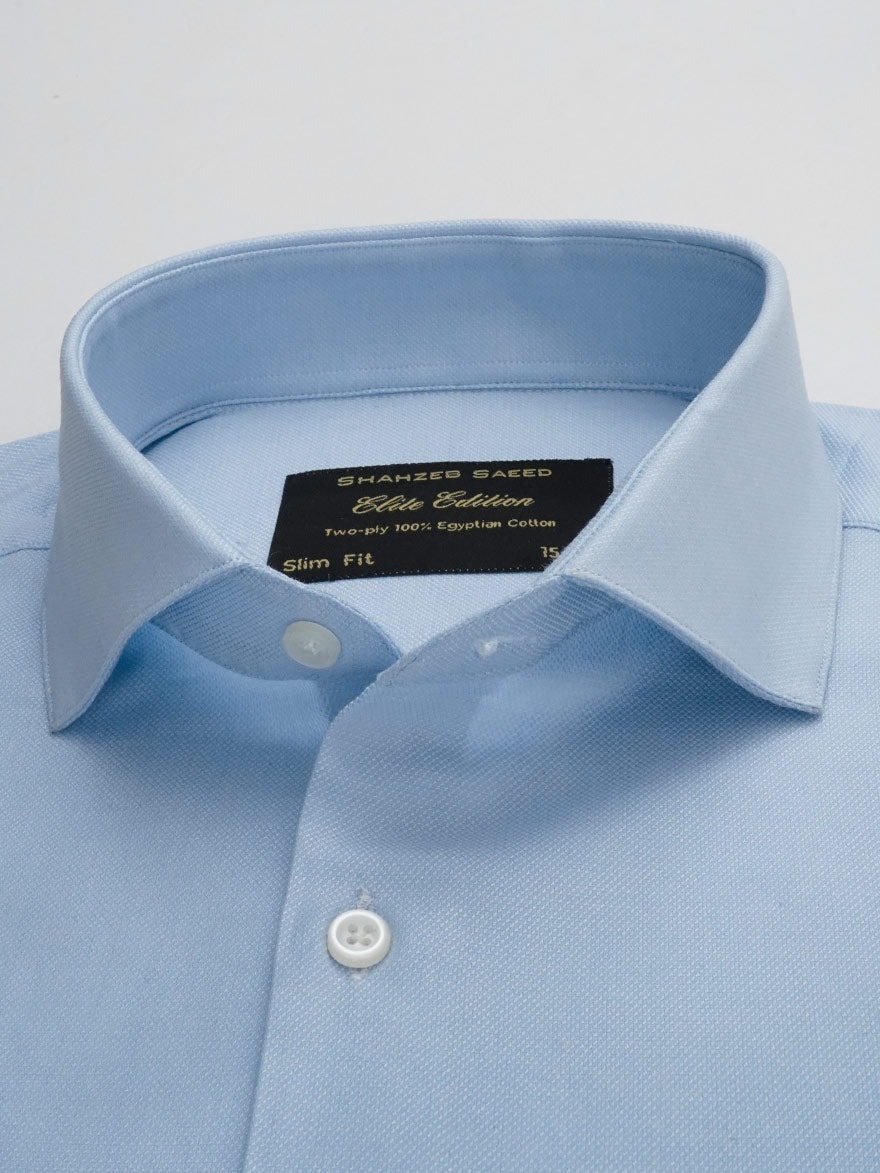 Sky Blue Self, Elite Edition, Cutaway Collar Men’s Formal Shirt (FS-159)