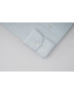 Light Blue & White Self, Elite Edition, Cutaway Collar Men’s Formal Shirt (FS-161)