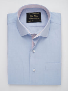 Light Blue Self, Elite Edition, Spread Collar Men’s Designer Formal Shirt (FS-175)