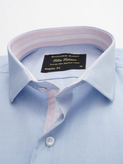 Light Blue Self, Elite Edition, Spread Collar Men’s Designer Formal Shirt (FS-175)