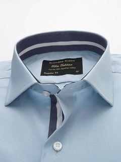 Light Blue Plain, Elite Edition, French Collar Men’s Designer Formal Shirt (FS-176)