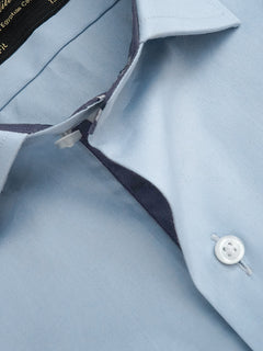 Light Blue Plain, Elite Edition, French Collar Men’s Designer Formal Shirt (FS-176)