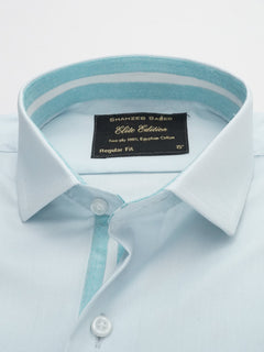 Ice Blue Self, Elite Edition, Spread Collar Men’s Designer Formal Shirt (FS-177)