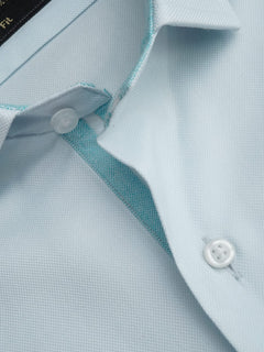 Ice Blue Self, Elite Edition, Spread Collar Men’s Designer Formal Shirt (FS-177)