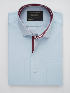 Light Blue Self, Elite Edition, Spread Collar Men’s Designer Formal Shirt (FS-178)