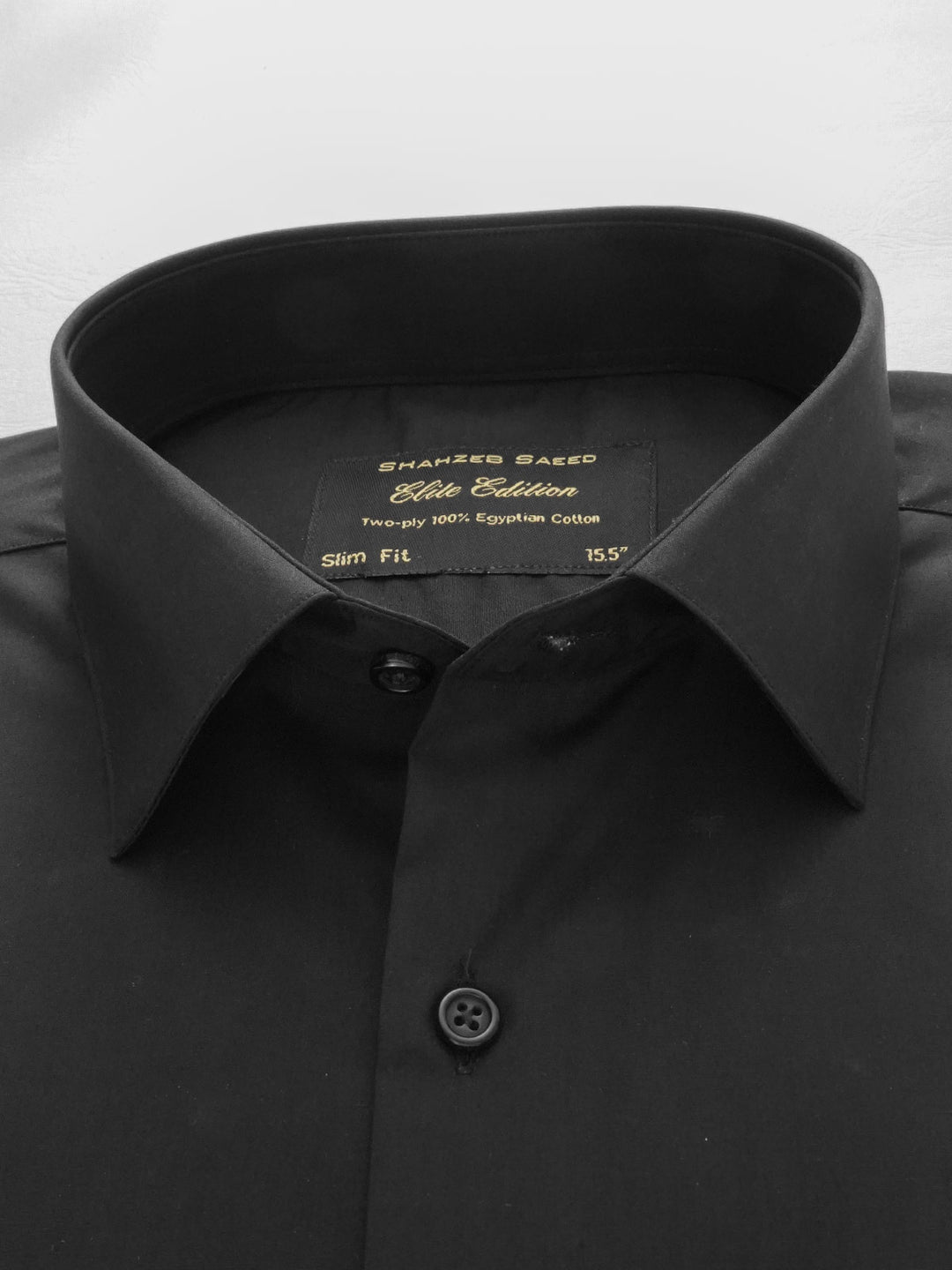 Black Plain, Elite Edition, French Collar Men’s Formal Shirt (FS-184)