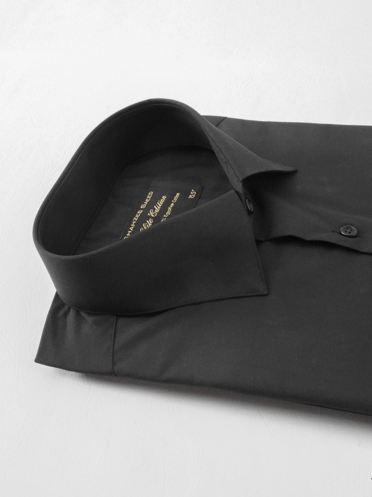 Black Plain, Elite Edition, French Collar Men’s Formal Shirt (FS-184)