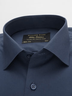 Dark Blue Plain, Elite Edition, French Collar Men’s Formal Shirt (FS-191)