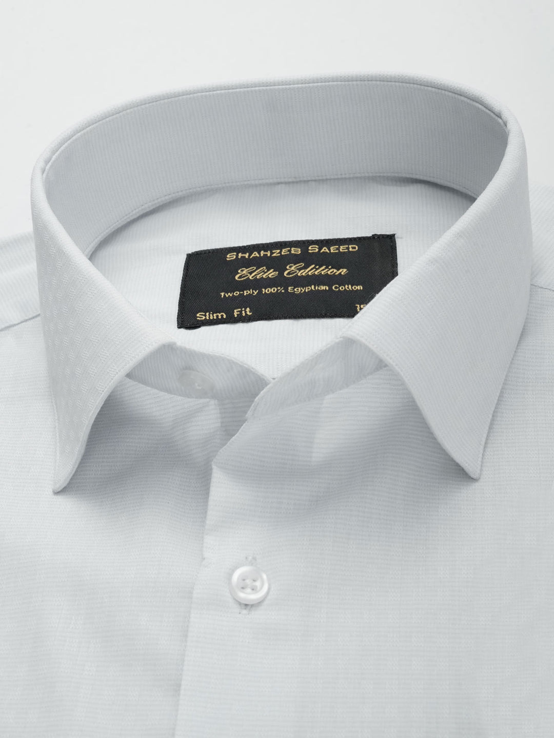 Light Grey Self, Elite Edition, French Collar Men’s Formal Shirt (FS-020)