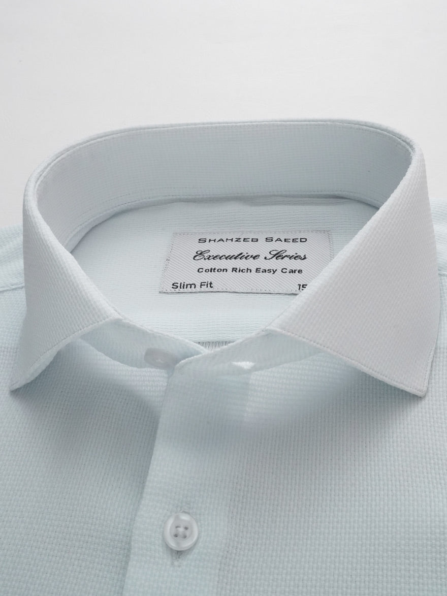 Ice Blue self, Executive Series, Cutaway Collar Men’s Formal Shirt (FS-200)