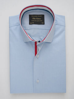 Light Blue Plain, Elite Edition, Spread Collar Men’s Designer Formal Shirt (FS-213)