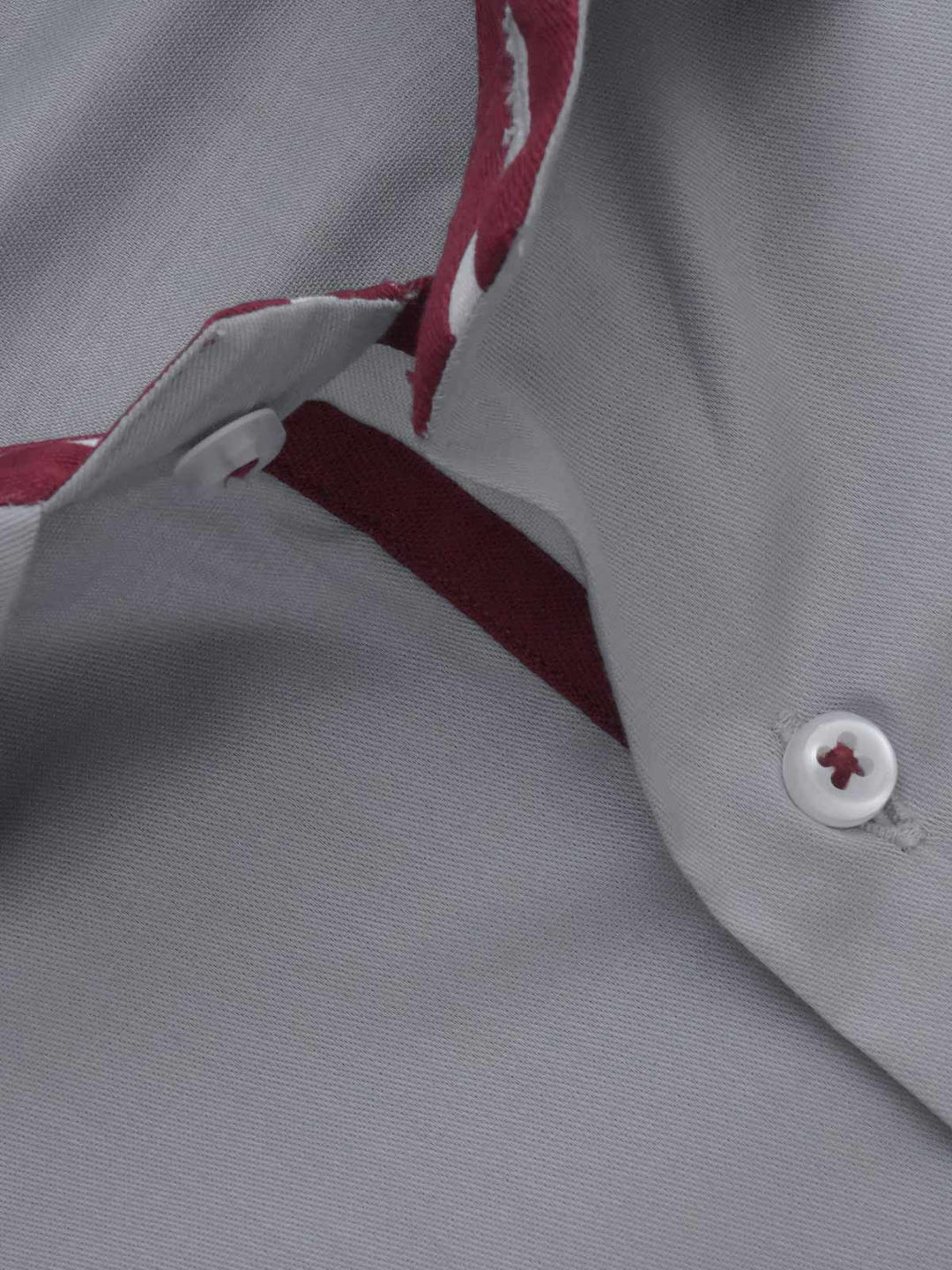 Grey Plain, Elite Edition, French Collar Men’s Designer Formal Shirt (FS-214)