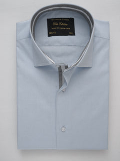 Sky Blue Plain, Elite Edition, French Collar Men’s Designer Formal Shirt (FS-216)