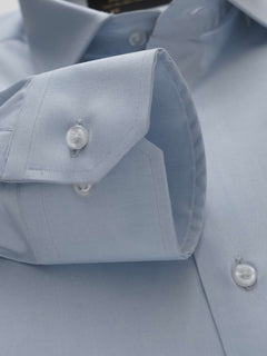 Sky Blue Plain, Elite Edition, French Collar Men’s Designer Formal Shirt (FS-216)