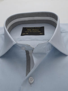 Sky Blue Plain, Elite Edition, French Collar Men’s Designer Formal Shirt (FS-216)