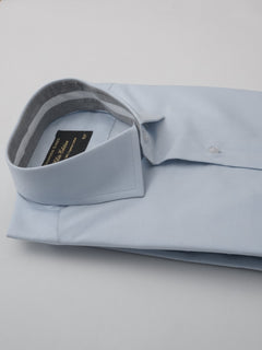 Sky Blue Plain, Elite Edition, French Collar Men’s Designer Formal Shirt (FS-216)