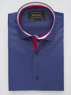 Royal Blue Plain, Elite Edition, Spread Collar Men’s Designer Formal Shirt (FS-220)