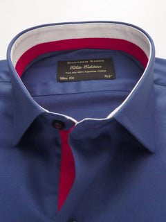 Royal Blue Plain, Elite Edition, Spread Collar Men’s Designer Formal Shirt (FS-220)