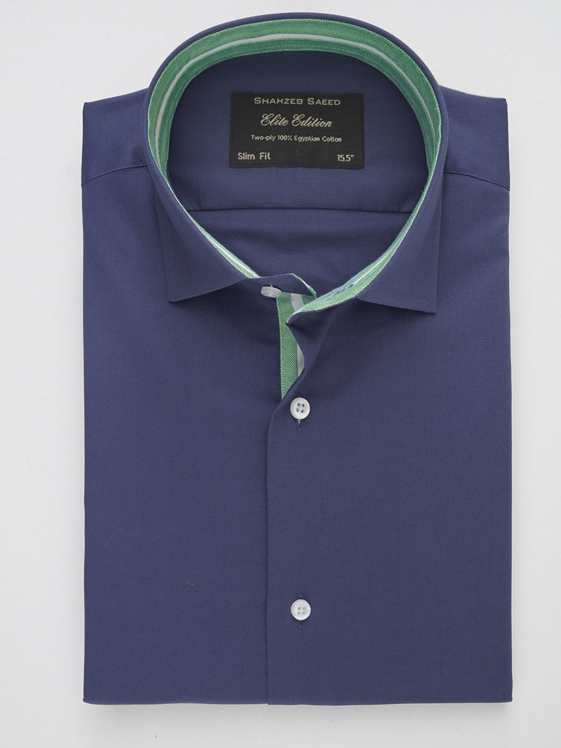 Royal Blue Plain, Elite Edition, Spread Collar Men’s Designer Formal Shirt (FS-221)