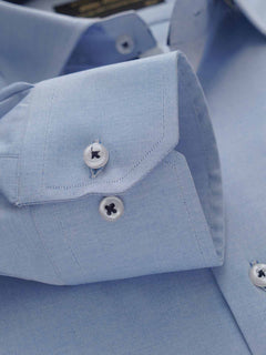 Sky Blue Self, Elite Edition, French Collar Men’s Designer Formal Shirt (FS-224)