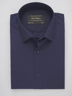 Navy Blue Plain, Elite Edition, French Collar Men’s Formal Shirt (FS-230)